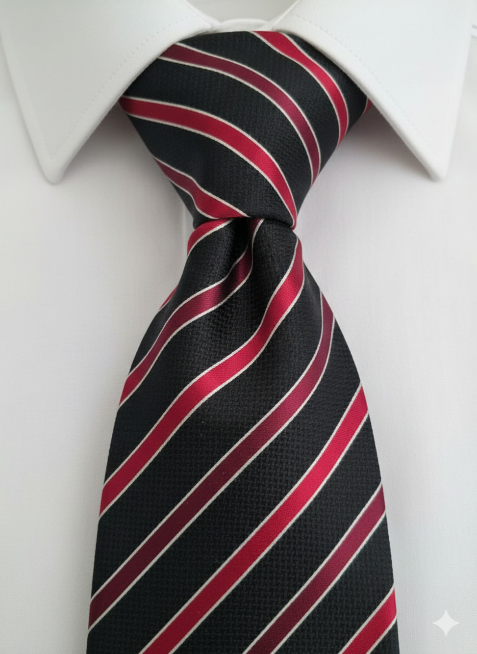 Sean John black red diagonal striped tie - mens tall